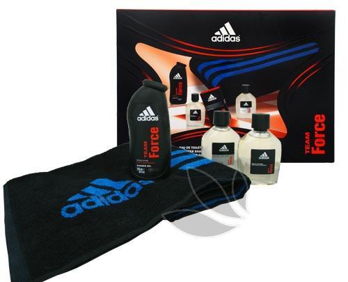 Adidas Team Force - toaletní voda s rozprašovačem 100 ml   voda po holení 100 ml   sprchový gel 250 ml   ručník