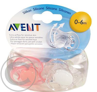 AVENT Šidítko Sensitive silikon 0-6m. 2ks, AVENT, Šidítko, Sensitive, silikon, 0-6m., 2ks