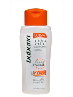 Babaria Sun Milk Sensitive Skin SPF50 Mléko na opalování pro citlivou pleť 200 ml