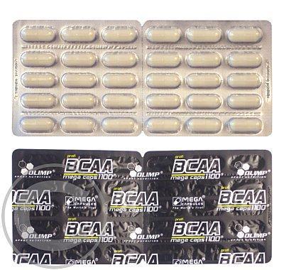 BCAA Mega Caps 1100, Olimp, blistr 30 kapslí