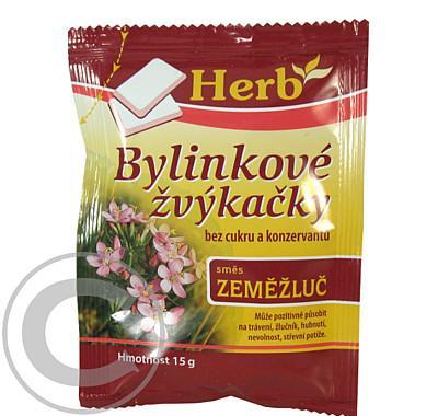 Bylinková žvýkačka - směs zeměžluč sáček 15g