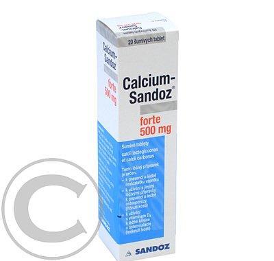 CALCIUM-SANDOZ FORTE 500 MG  20X500MG Šumivé tablety