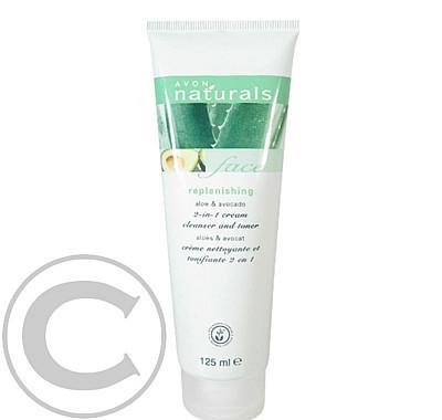 Čistící emulze a tonikum 2 v 1 s aloe a avokádem Naturals 125 ml