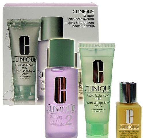 Clinique 3step Skin Care System2  50ml 50ml Liquid Facial Soap Mild   100ml Clarifying