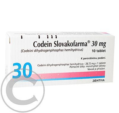 CODEIN SLOVAKOFARMA 30 MG  10X30MG Tablety