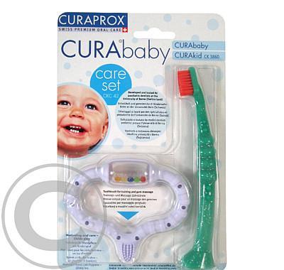 CURAPROX CURAbaby set modré kousátko CURAkid kartáček