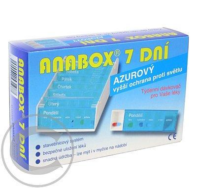 Dávkovač na léky ANABOX 7 dní Azurový