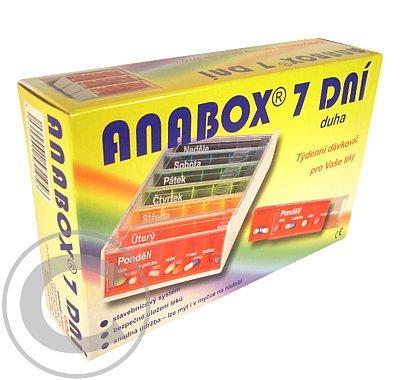 Dávkovač na léky ANABOX 7 dní duha