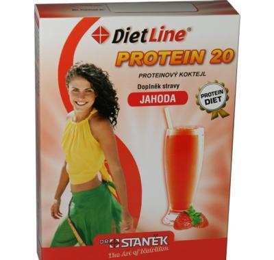 DietLine Protein 20 Koktejl Jahoda 3 sáčky