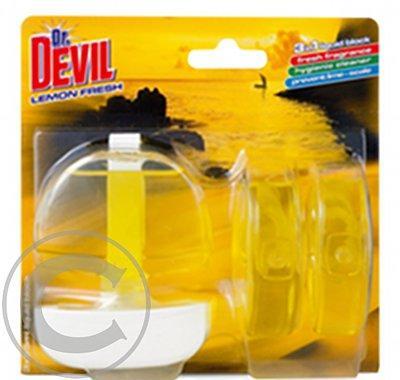 DR DEVIL tekutý wc blok3x55ml 3v1 lemon fresh