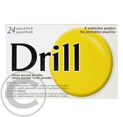 DRILL CITRON MENTOL PASTILKY  24 Pastilky rozp. v ústech