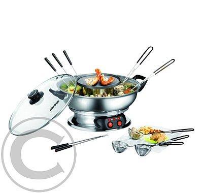 Elektrický fondue set pro 6 osob s grilem UNOLD 48746 nerezový 1950W