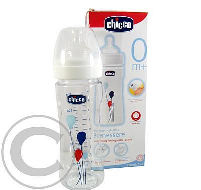 Chicco F Láhev polykarbonová 250 ml silikon dudlík 0  balónky