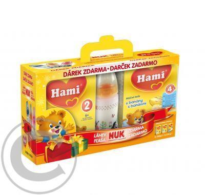 Hami 2 2x500g   Hami kaše s banány 225g   NUK láhev