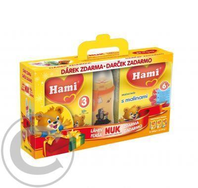 Hami 3 2x500g   Hami kaše maliny 225g   NUK láhev