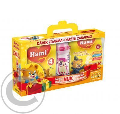 Hami 4 2x500g   Hami banán.hvězdičky 180g   NUK láhev