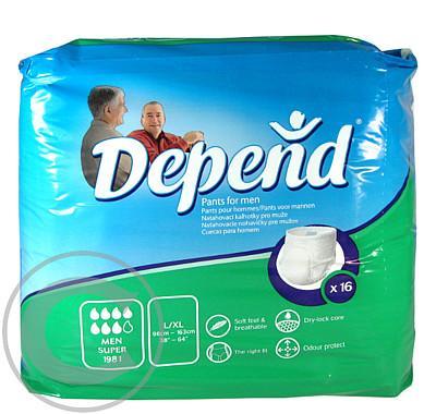 Inkontinenční kalhotky absorbční navlékací mužské DEPEND Super L/XL 16ks