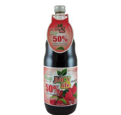 Juicy life sirup 1 litr - příchuť malina (50% ovocné složky)