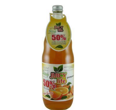 Juicy life sirup 1 litr - příchuť pomeranč (50% ovocné složky)