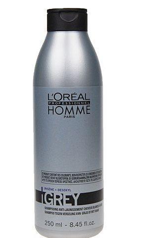 L´Oreal Paris Homme Grey Shampoo  750ml Pánský šampon pro šedé a bílé vlasy