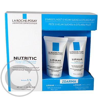 La Roche NUTRITIC velmi suchá pleť 40ml   LIPIKAR SURGRAS 15ML   LIPIKAR LAIT 15ML ZDARMA