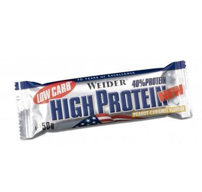 Low Carb High Protein, proteinová tyčinka, 50 g, Weider - Jahoda