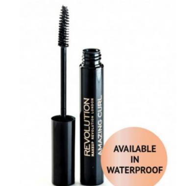 Makeup Revolution Amazing Curl Mascara Waterproof Black - řasenka pro natočení řas voděodolná černá 5.5 ml