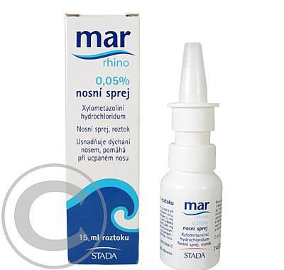 MAR RHINO 0,05% NOSNÍ SPREJ  15ML/7.5MG Roztok ve spreji  : VÝPRODEJ exp. 2016-03-31