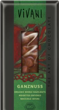Mléčná čokoláda s lískovými oříšky  VIVANI 100g-BIO