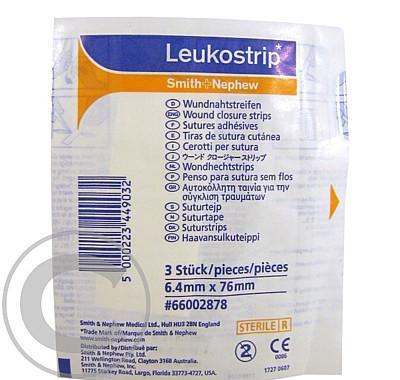 Náplast Leukostrip 3 ks 6.4 mmx76 mm