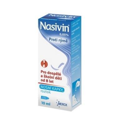 NASIVIN 0,05% nosní kapky, roztok 10 ml