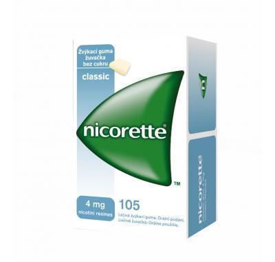 NICORETTE CLASSIC GUM 105X4 MG Žvýkačky