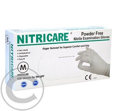 NITRICARE white Rukavice vyšetřovací bez pudru vel.M 100ks