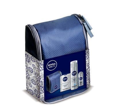 NIVEA MEN kazeta TAŠKA SILVER gel   balzám po holení   deo