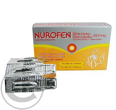 NUROFEN PRO DĚTI ČÍPKY 60 MG  10X60MG Čípek