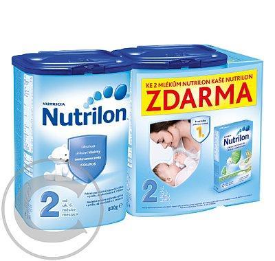 NUTRILON 2 2x800g    kaše rýžová 225g ZDARMA