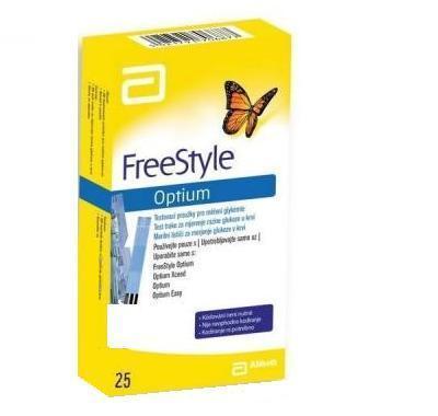 OPTIUM FREESTYLE Proužky ke glukometru 25 kusů