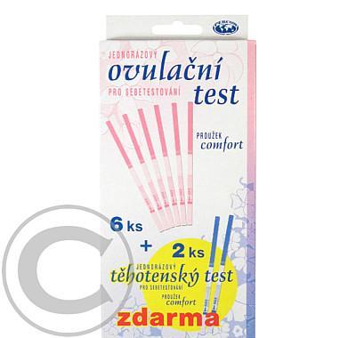 Ovulační test proužek COMFORT 6 ks 2 ks TT zdarma