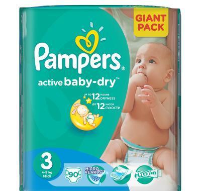 Pampers Active baby 3 midi 4 - 9 kg 90 kusů