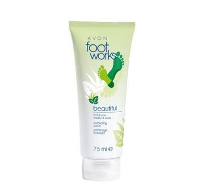 Peeling na chodidla s mátou a aloe Foot Works (Beautiful Mint & Aloe Scrub) 75 ml