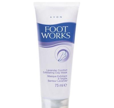 Peelingová maska na chodidla s levandulí Foot Works (Lavender Comfort Exfoliating Clay Mask) 75 ml