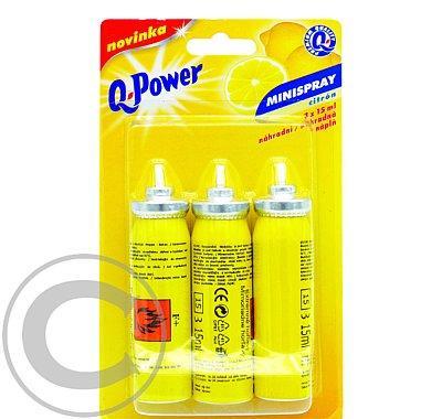 Q power minispray 3x15ml náhradní náplň citron