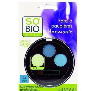 SO´BIO Oční stíny harmonie 02 modrá : VÝPRODEJ