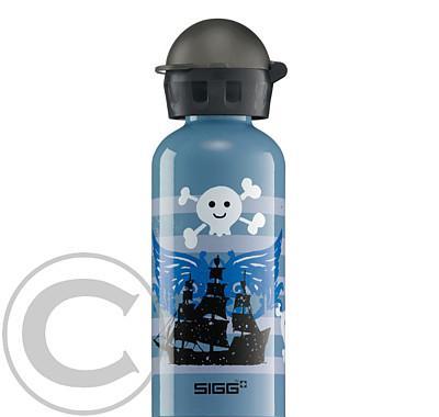 Nápojová lahev Sigg Pirate Fun grey 0,4l