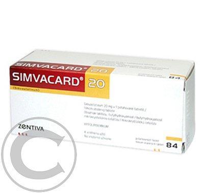 SIMVACARD 20 TBL OBD 84X20MG