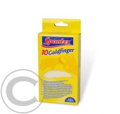 SPONTEX Goldfinger latexové rukavice M 10 kusů