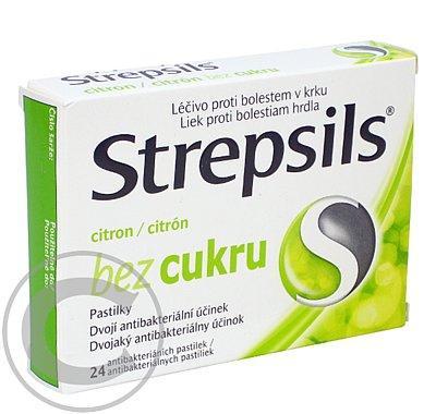 STREPSILS Citron bez cukru 24 pastilek rozpustných v ústech