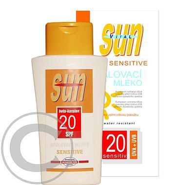 SUN SENSITIVE opalovací mléko pro citlivou pleť OF 20 200 ml