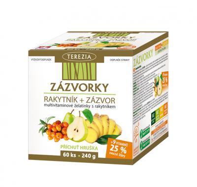 TEREZIA ZÁZVORKY multivitaminové želatinky s rakytníkem a zázvorem 60 kusů