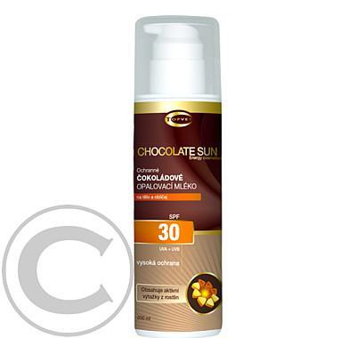 TOPVET Ochranné čokoládové opalovací mléko SPF30 200ml